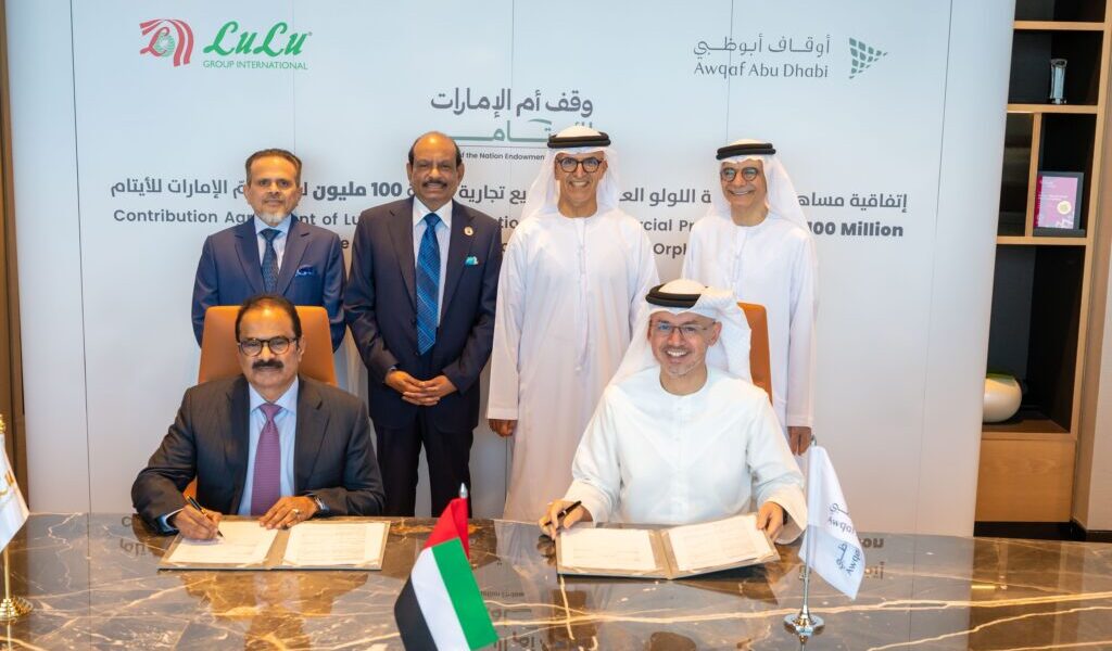 Awqaf Abu Dhabi Signs AED 100 Million Agreement With LuLu Group International To Support “Mother Of The Nation Endowment For Orphans” Initiative
