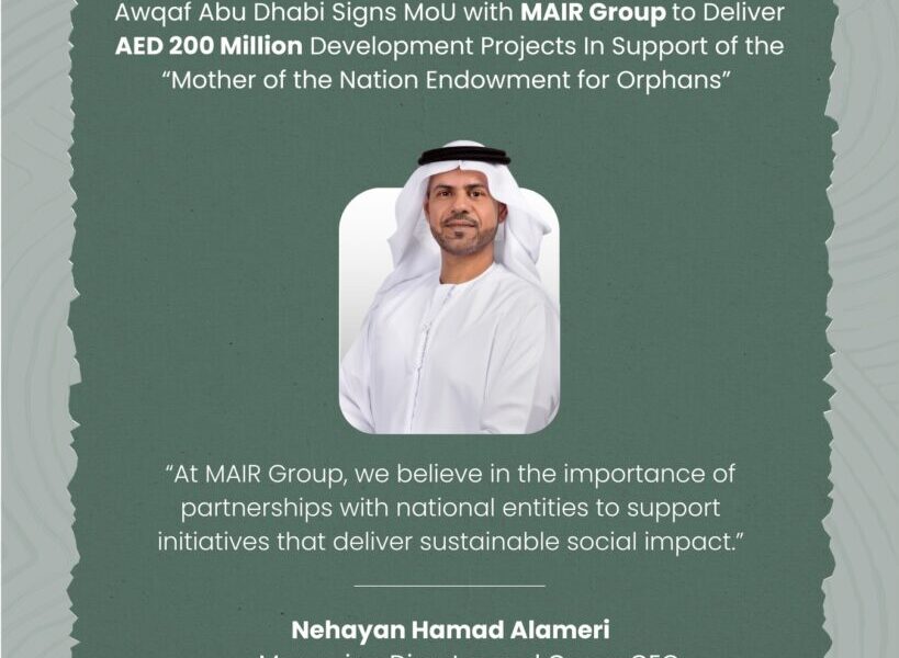 Emirati Businessman Mohmmed Alsayyah Contributes AED 100 Million In Support Of The “Mother Of The Nation Endowment For Orphans” Campaign
