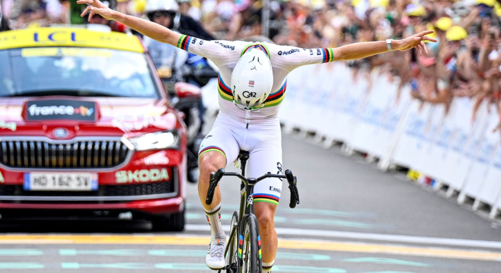 UAE Team Emirates XRG’s Pogačar Conquers Pyrenees To Take Stage Win, Tour De France Lead