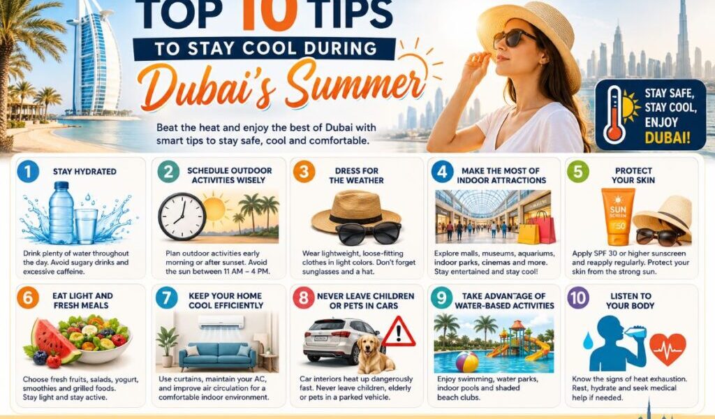 Top 10 Tips To Stay Cool During Dubai’s Summer