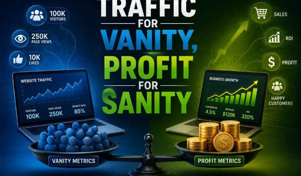 Traffic For Vanity, Profit For Sanity