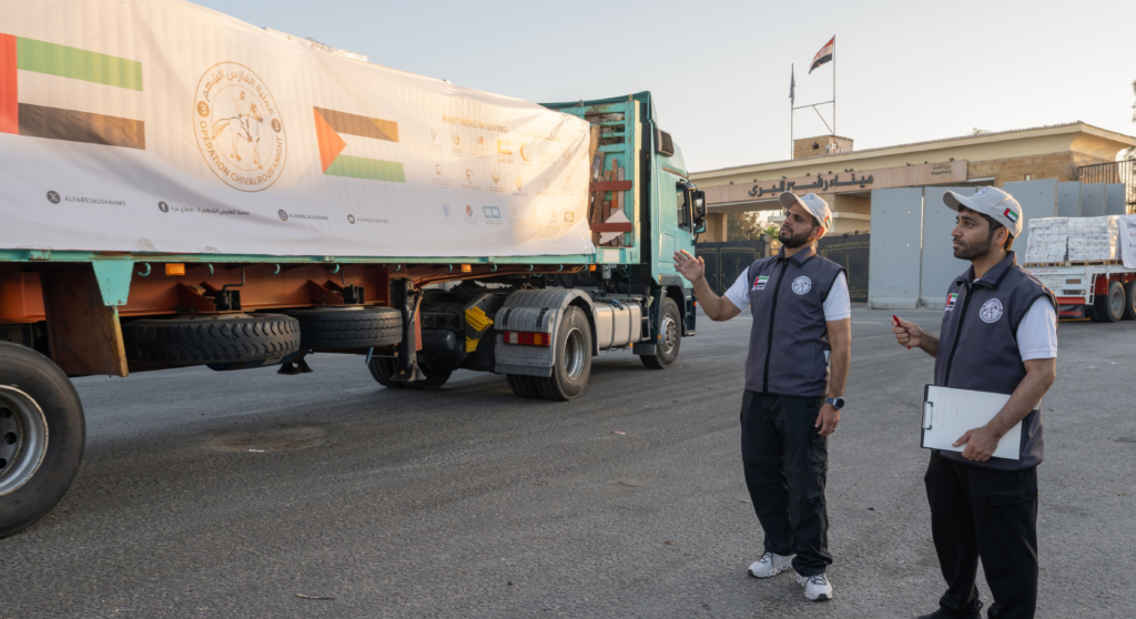 Five UAE Aid Convoys Enter Gaza Under ‘Operation Chivalrous Knight 3’