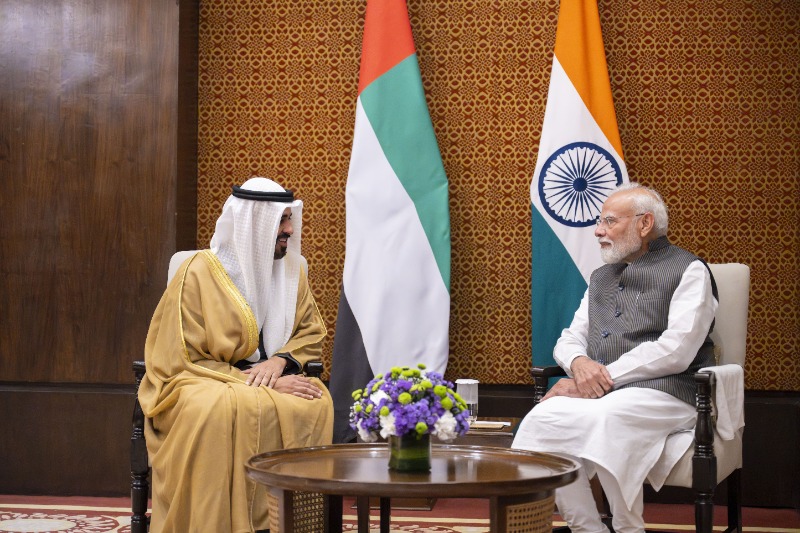Theyab Bin Mohamed Bin Zayed Meets Prime Minister Of India On Sidelines Of NDTV World Summit 2026