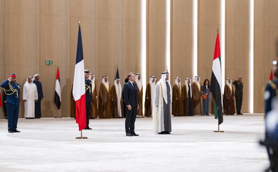 UAE President Receives French President Upon His Arrival On Official Visit To The UAE