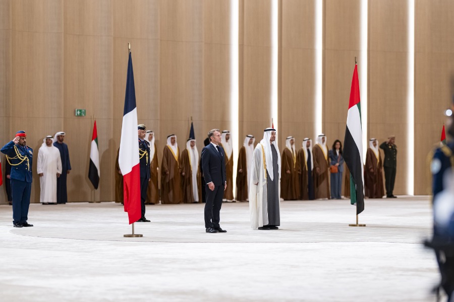 UAE President Receives French President Upon His Arrival On Official Visit To The UAE